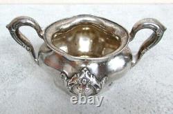 Beautiful Art Nouveau Era Alvin Sterling Silver Demitasse Coffee Set On Tray