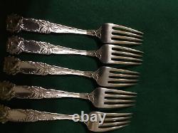 Beautiful Lot (5) Alvin Bridal Rose Forks Sterling Silver 6 3/4 Pat 1903 Mono H