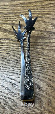 Bridal Bouquet by Alvin Claw Foot Repoussed Ice Tongs No Monogram