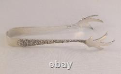 Bridal Bouquet by Alvin Sterling Ice Tongs- 6 3/8