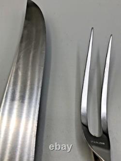 Bridal Bouquet by Alvin Sterling Silver large Roast Carving Knife and Fork Set