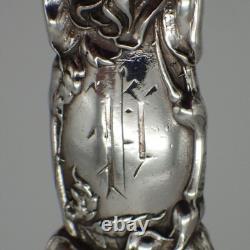 Bridal Rose 7 Teaspoons Set Alvin Sterling Silver Mono V