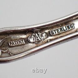 Bridal Rose 7 Teaspoons Set Alvin Sterling Silver Mono V