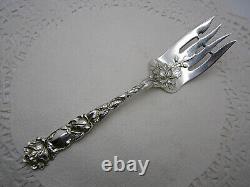 Bridal Rose By Alvin Sterling Silver Cold Meat Fork 7-3/4 no mono c1903 Nice
