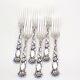 Bridal Rose Forks Set Of 6 Alvin Sterling Silver 1903 No Mono