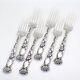Bridal Rose Forks Set Of 6 Alvin Sterling Silver 1903 No Mono
