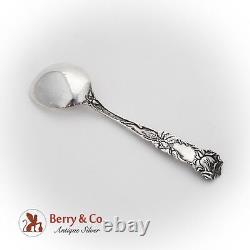 Bridal Rose Gumbo Chowder Soup Spoons Set Alvin Sterling Silver Pat 1903