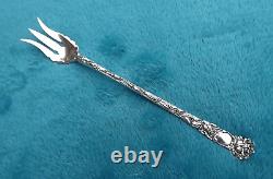 Bridal Rose by Alvin 8 1/4 Sterling long handle pickle fork no mono NICE