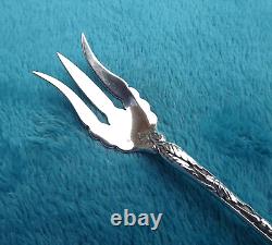 Bridal Rose by Alvin 8 1/4 Sterling long handle pickle fork no mono NICE