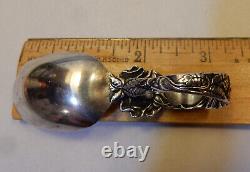 Bridal Rose by Alvin Sterling Silver Baby Spoon Bent Handle Original 3 1/2