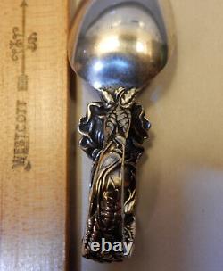 Bridal Rose by Alvin Sterling Silver Baby Spoon Bent Handle Original 3 1/2