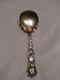 Bridal Rose By Alvin Sterling Silver Berry Spoon Large Withflower In Bowl 9 1/8