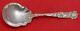 Bridal Rose By Alvin Sterling Silver Berry Spoon Large Withflower In Bowl 9 1/8