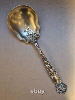 Bridal Rose by Alvin Sterling Silver Casserole or Berry Serving Spoon 7 1/2 76g