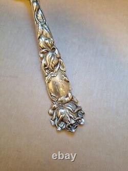 Bridal Rose by Alvin Sterling Silver Casserole or Berry Serving Spoon 7 1/2 76g