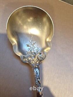 Bridal Rose by Alvin Sterling Silver Casserole or Berry Serving Spoon 7 1/2 76g