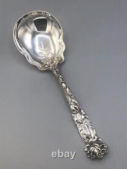Bridal Rose by Alvin Sterling Silver Casserole or Berry Serving Spoon 7.5