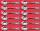 Bridal Rose By Alvin Sterling Silver Demitasse Spoon Set Of 12 Pcs 4 1/8
