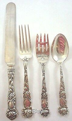 Bridal Rose by Alvin Sterling Silver Regular Size Place Setting(s) 4pc