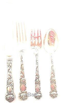 Bridal Rose by Alvin Sterling Silver Regular Size Place Setting(s) 4pc