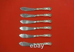 Bridal Rose by Alvin Sterling Silver Trout Knife Set 6pc HHWS Custom Made