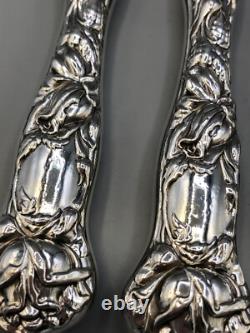 Bridal Rose by Alvin Sterling Silver group of 5 Luncheon Knives 8 5/8, mono H