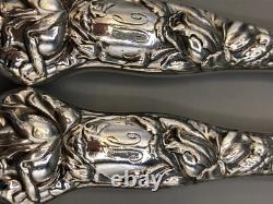 Bridal Rose by Alvin Sterling Silver group of 5 Luncheon Knives 8 5/8, mono H