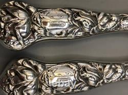 Bridal Rose by Alvin Sterling Silver group of 5 Luncheon Knives 8 5/8, mono H