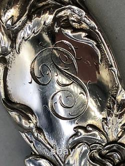 Bridal Rose by Alvin Sterling Silver large Casserole/ Berry Serving Spoon 9 1/8