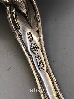 Bridal Rose by Alvin Sterling Silver large Casserole/ Berry Serving Spoon 9 1/8