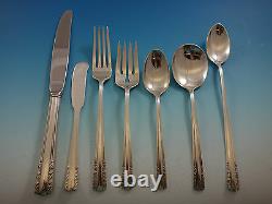 Chapel Bells by Alvin Sterling Silver Flatware Set For 12 Service 92 Pieces