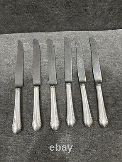 Chased Romantique by Alvin Sterling Silver Flatware, 27 Pieces 6 Place Settings