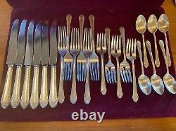 Chased Romantique by Alvin Sterling Silver Flatware, 38 pieces, no monograms