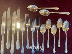 Chased Romantique by Alvin Sterling Silver Flatware, 38 pieces, no monograms