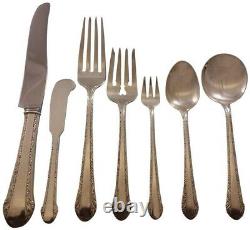 Chased Romantique by Alvin Sterling Silver Flatware Set 12 Service 91 pcs Dinner