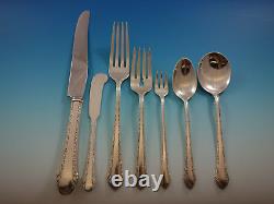 Chased Romantique by Alvin Sterling Silver Flatware Set 12 Service 91 pcs Dinner