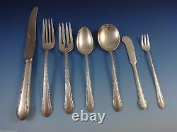 Chased Romantique by Alvin Sterling Silver Flatware Set For 8 Service 68 Pieces