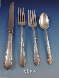 Chased Romantique by Alvin Sterling Silver Flatware Set For 8 Service 68 Pieces