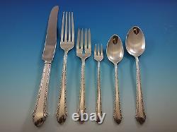 Chased Romantique by Alvin Sterling Silver Flatware Set Service 51 Pieces Dinner
