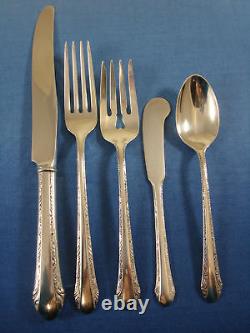 Chased Romantique by Alvin Sterling Silver Flatware Set for 12 Service 62 Pieces