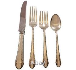 Chased Romantique by Alvin Sterling Silver Flatware Set for 8 Service 36 Pcs