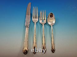 Chased Romantique by Alvin Sterling Silver Flatware Set for 8 Service 36 Pcs