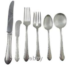 Chased Romantique by Alvin Sterling Silver Flatware Set for 8 Service 49 Pieces