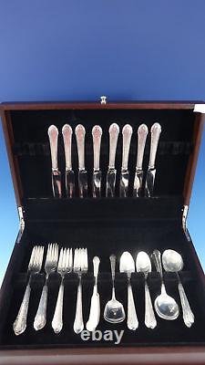 Chased Romantique by Alvin Sterling Silver Flatware Set for 8 Service 49 Pieces