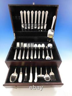Chased Romantique by Alvin Sterling Silver Flatware Set for 8 Service 55 pcs