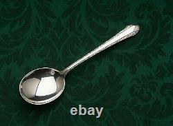 Chased Romantique by Alvin Sterling Silver set of 4 Cream Soup Spoons 6.25