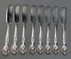 Chateau Rose, Alvin Sterling Silver Set Of 8 Flat Butter Spreaders 5.75