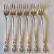 Chateau Rose (sterling, 1940, No Monograms) By Alvin Lot Of 6 Cocktail Forks