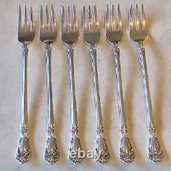 Chateau Rose (Sterling, 1940, No Monograms) by ALVIN Lot of 6 Cocktail Forks