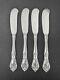 Chateau Rose (sterling, 1940) By Alvin Group Of 4 Bread & Butter Spreaders